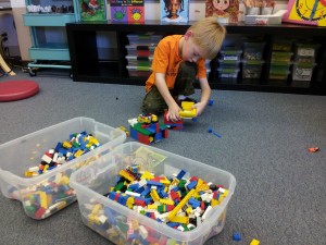 Colin with his Lego creation!