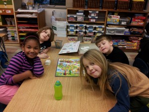 Kalani, Devlin, Ollie & Frankie playing Candyland